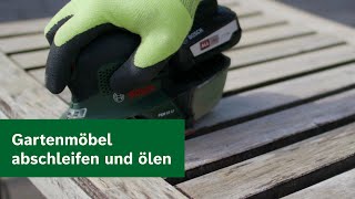 GartenWissen Gartenmöbel richtig abschleifen und ölen [upl. by Naji227]