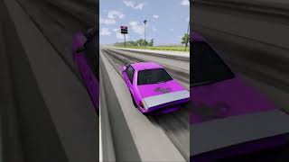 Mustang Wheelies Half Way Down The Track Power dragrace beamngdrive gaming [upl. by Annatnom216]