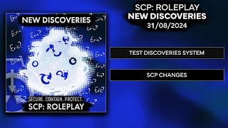 SCP Roleplay  New Discoveries Update [upl. by Spears]