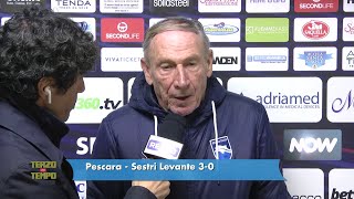 Pescara  Sestri Levante 30 Zeman quotAspetto sempre che iniziamo a giocare come vorrei ioquot [upl. by Paolo]