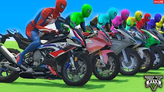 GTA 5  Epic Ragdoll Funny SpiderMan VS Minions On Rainbow Bridge Euphoria Physics1 [upl. by Lussier]