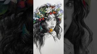 Portrait Drawing Timelaps portraitdrawing apt shorts [upl. by Jarrow]