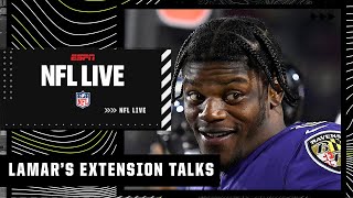 Lamar Jacksons extension the MOST IMPORTANT in the HISTORY of the NFL  NFL Live [upl. by Learsi]