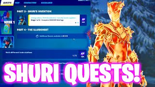 How To Complete Shuri invention Quests in Fortnite  Story Quest Part 3 Fortnite [upl. by Edita19]