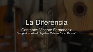 La Diferencia  Puro Mariachi Karaoke  Vicente Fernandez [upl. by Richmound288]