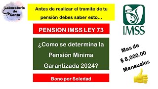 Pensión Mínima Garantizada 2024LEY 1973 IMSS 4 Datos que debes saber antes de pensionarte [upl. by Sander]