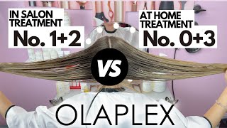 WHAT IS OLAPLEX Olaplex SALON TREATMENT N1amp2 vs HOME TREATMENT N0amp3 [upl. by Enyrehtak]