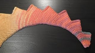 Dragon Tail Shawl tunisian crochet pattern [upl. by Steady]