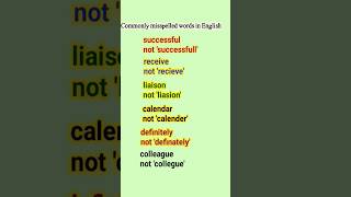 Commonly misspelled words in English englishclass [upl. by Adaline620]