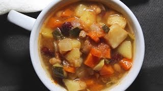 Easy Vegan Italian Garbanzo Bean Soup Recipe [upl. by Claiborne]