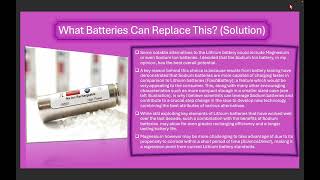 Sodium Ion Battery Technology Presentation  Omar 9D [upl. by Atteuqehs]