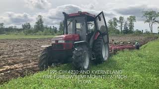 Kverneland plows turning sod [upl. by Eicnan]