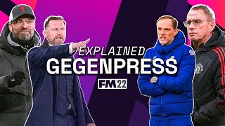 What is Gegenpressing Best players roles and tactics explained using Football Manager 2022 [upl. by Llennahs]