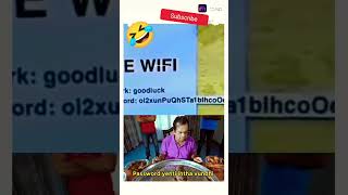 Connect free wifi for your device👍🤣😊😂🙂funny subscribe shorts ytshorts [upl. by Anderer]