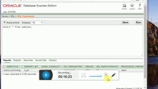 ORACLE ORACLE DATABASE EXPRESS EDITION LOGIN AND TABLE CREATE USING ORACLE DASHBOARD SQLCOMMANDS [upl. by Nalniuq]