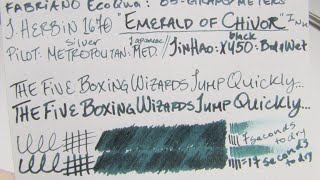 Ink Review J Herbin 1670 quotEmerald of Chivorquot Ink [upl. by Navap]