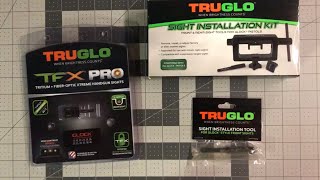 Glock 19 TruGlo TFX PRO sight installation glock glock19 gun gunsmith pistol firearms [upl. by Goodwin]