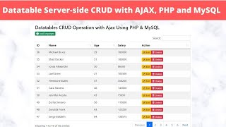 Datatable CRUD Operation Using Ajax with Bootstrap 5 PHP and MySQL [upl. by Norb709]