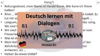 Dialoge B1  Deutsch lernen durch Hören  4 [upl. by Nosrak]