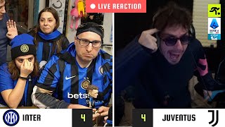 INTERJUVENTUS 44 LIVE REACTION  TIFOSI INTERISTI vs JUVENTINI E GUFI  TIFOSIAMO [upl. by Damali]