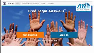 IL Free Legal Answers overview for attorneys [upl. by Winton]