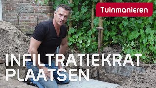 Infiltratiekrat in een natte tuin plaatsen  Tuinmanieren [upl. by Ruffo]