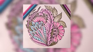 zentangle pattern step by step  zentangle art  pattern art  RelaxingzenMethod zentangleart zen [upl. by Saunderson]