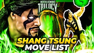 SHANG TSUNG MOVE LIST  Mortal Kombat Trilogy MKT [upl. by Epstein]