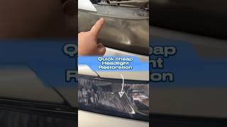 HEADLIGHT RESTORATION QUICK CHEAP and EASY  NO KIT REQUIRED cars diy repair shorts [upl. by Lusty]