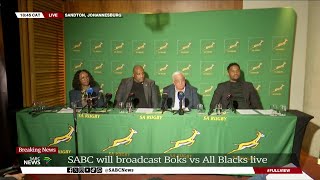 Rugby  SABC will broadcast Boks vs All Blacks live Sports Minister Gayton McKenzie [upl. by Salguod753]