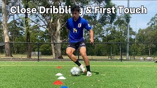 Close Dribbling amp First Touch Training Session [upl. by Hisbe]