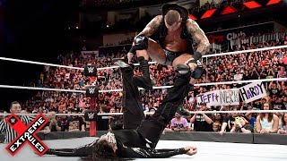 Randy Orton brutally stomps on a defenseless Jeff Hardy WWE Extreme Rules 2018 WWE Network [upl. by Artenehs]