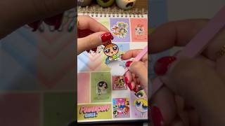 Powerpuff Girls🩵 powerpuffgirls asmr scrapbook stickers youtubecreatorcommunity [upl. by Ehcropal]