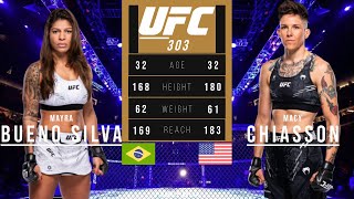 MAYRA BUENO SILVA vs MACY CHIASSON FULL FIGHT UFC 303 [upl. by Eiduj]