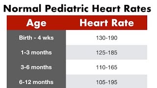 Normal Pediatrics Heart Rate Chart By Age [upl. by Ahsinra]