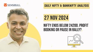 NIFTY amp BANK NIFTY Analysis for Tomorrow  Stock Market Outlook  27 November 2024 Wednesday [upl. by Eittak]