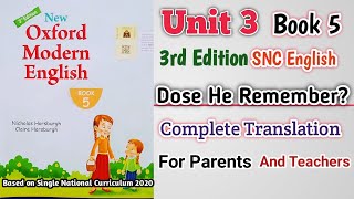 Oxford Modern English Book 5 Unit 3  Reading Translation  Does He Remember  SNC New 3rd Edition [upl. by Ydneh]