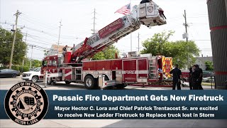 Passaic Fire Department Gets New Firetruck [upl. by Ariay]