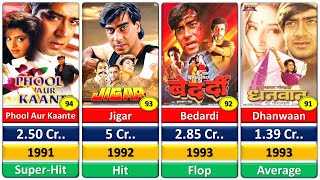 Ajay Devgan All Hits And Flops Movies List  Ajay Devgan All Movies List  Public Dekho [upl. by Fitts]