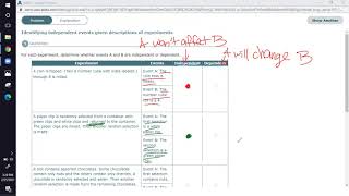 Identifying independent events given descriptions of experiments [upl. by Landau980]