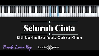 Seluruh Cinta  Siti Nurhaliza feat Cakra Khan KARAOKE PIANO  FEMALE KEY [upl. by Niessuh]