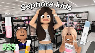 Finding 10 year olds At Sephora Crazy  Bloxburg Roleplay  wvoices [upl. by Inaluahek]