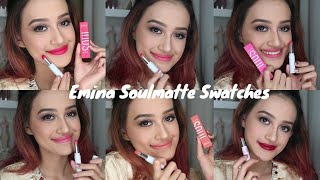 Emina Soulmatte Lipstick Review  Swatches  Nadya Aqilla  Indonesia [upl. by Hacissej16]