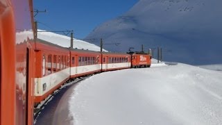 Swiss Trains Glacier Express route Climb to Oberalp [upl. by Demp]