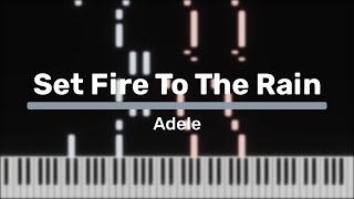 Set Fire To The Rain  Adele Piano Tutorial [upl. by Immij]