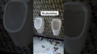 Urinal with concealed flush valve final fitting plumbing [upl. by Skees]