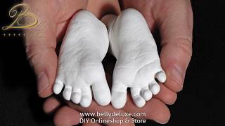 How To Cast Babys Feet in 3D  Baby Fußabdrücke selber machen [upl. by Nohj]