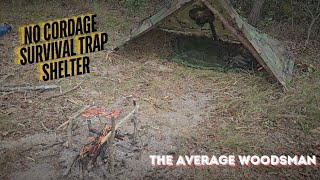 No Cordage No Problem Survival Shelter Setup Without Cordage [upl. by Gnilrad966]