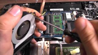 HW HowTo  disassemble Toshiba C850 Change thermal paste  Cleaning fan [upl. by Mays283]