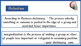 marginalization  characteristics of marginalization definition of marginalization bed notes [upl. by Polak]